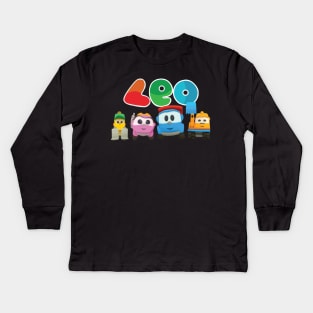 LEO the truck and friends LIFTY, SCOPP, & LEA Kids Long Sleeve T-Shirt